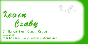 kevin csaby business card